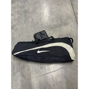VTG Nike Tennis Racquet Pickle Ball‎ Black Bag Double Slot Zipper Shoulder Strap